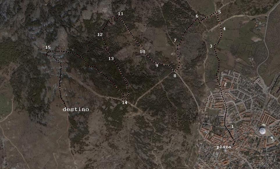  vista de la zona desde un satélite 
